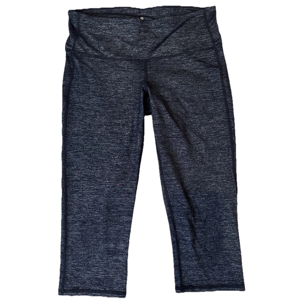 Athleta Space Dye Cropped Leggings XS Gray Heathered Capri Yoga Pants 268529